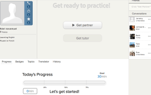 Verbling to practice a language