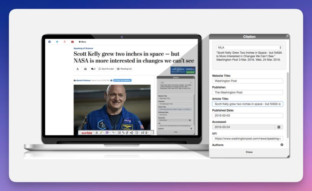 Annotate the web