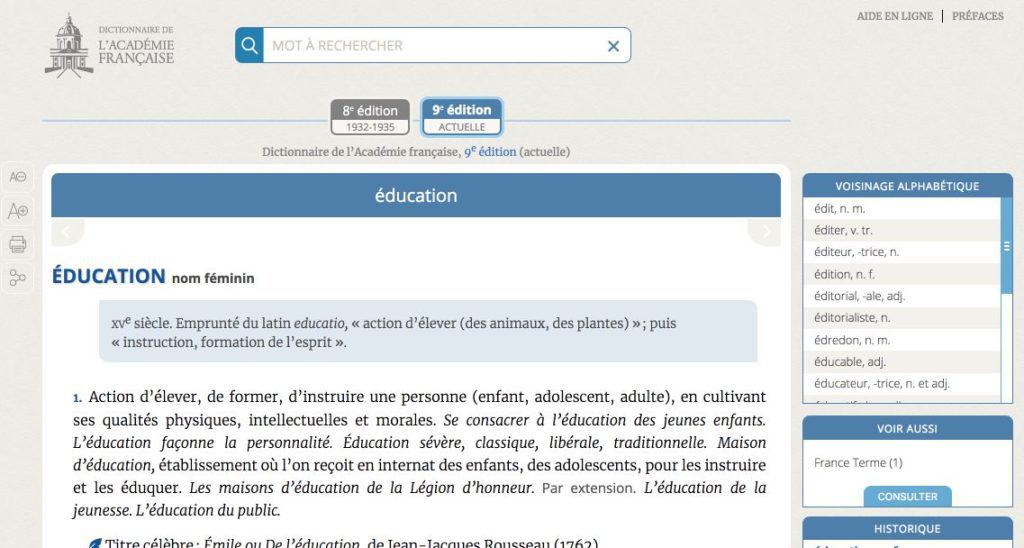 Dictionnaire de l'académie française
