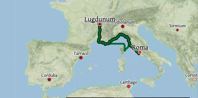 carte voies romaines