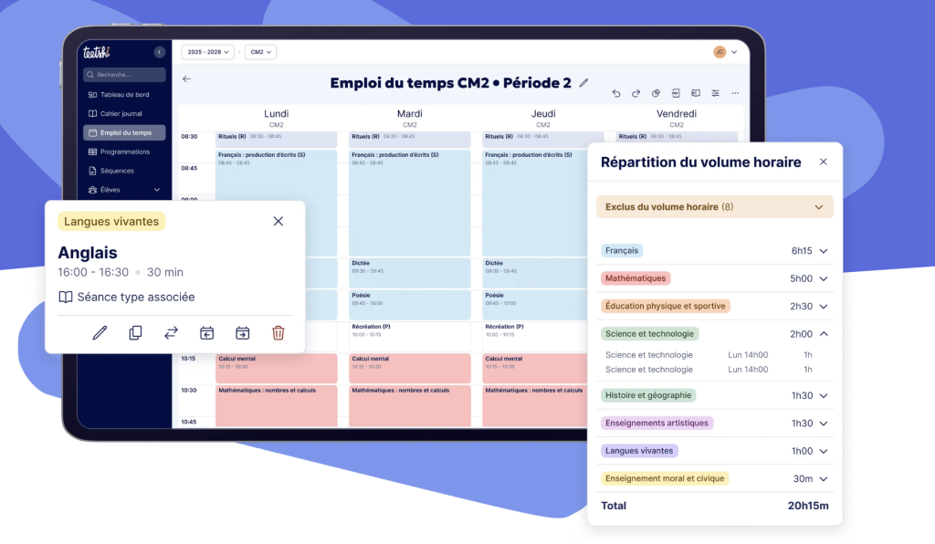 emploi du temps gratuit