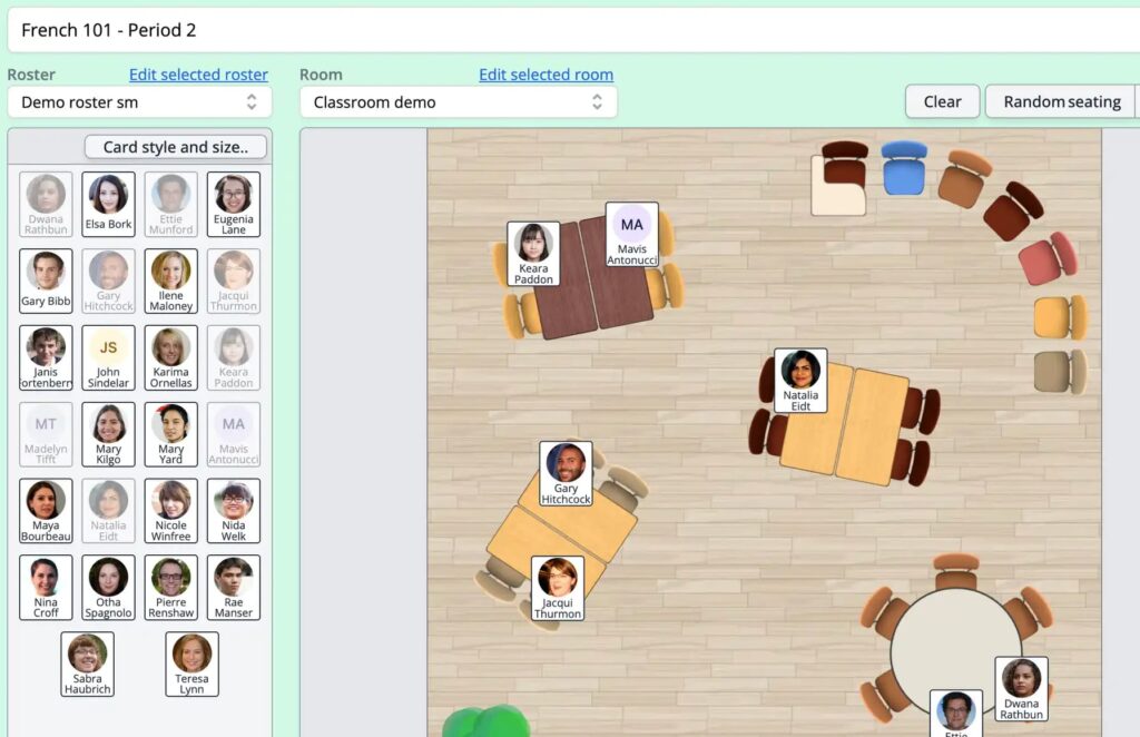 plan de salle de classe ou de formation