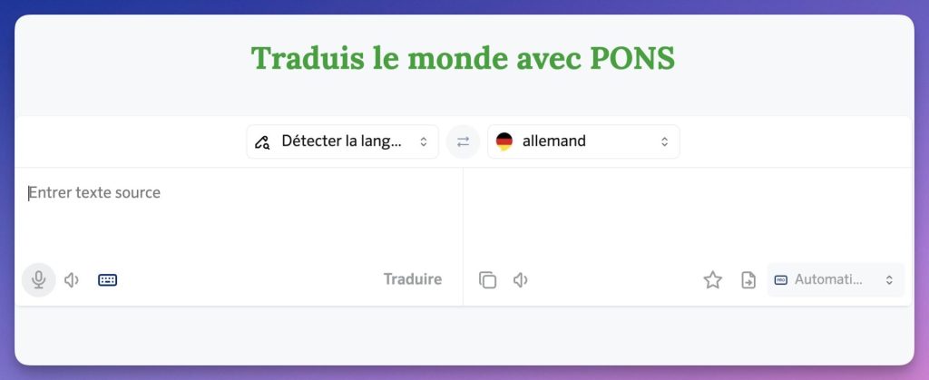 Traducteur en ligne Pons