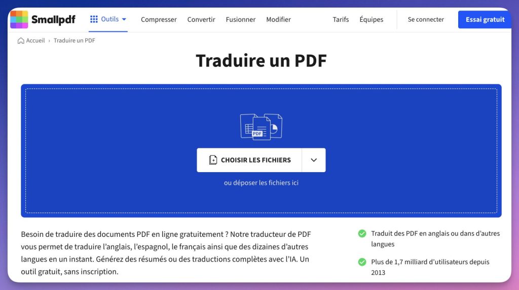 traduction gratuite pdf