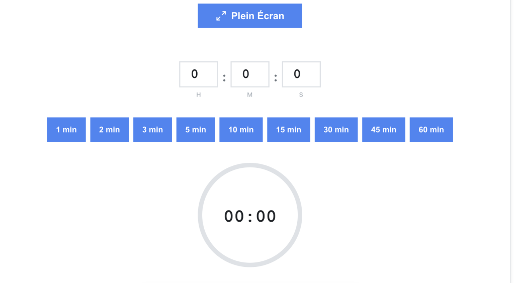 minuteur en ligne pour la classe