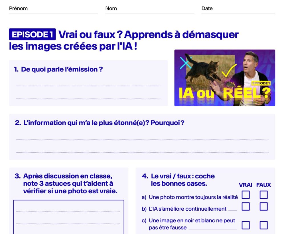 Magazine OKI - Fiche pédagogique élèves