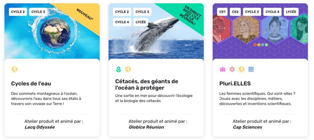 Catalogue animations scientifiques de Sciences.live