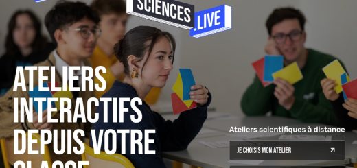 Page d'accueil de la plateforme Sciences Live