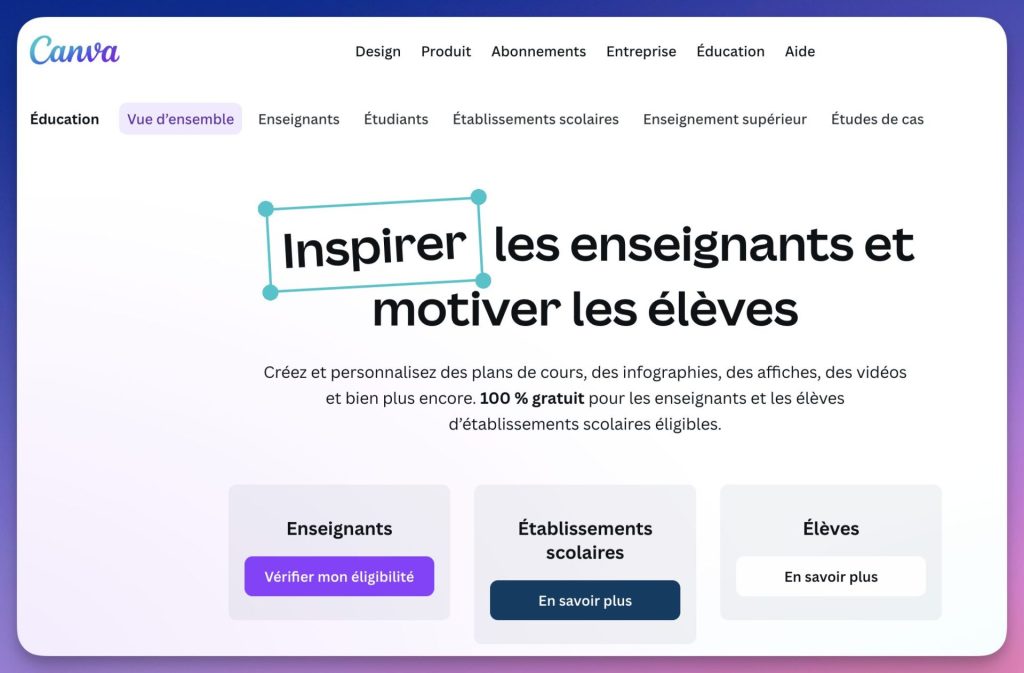 vidéos pédagogiques dans Canva