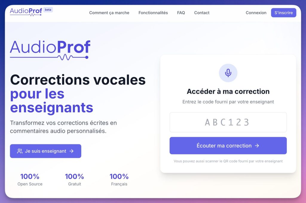 Audioprof corrections audio