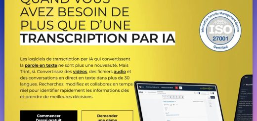 Transcription avec IA et Trint
