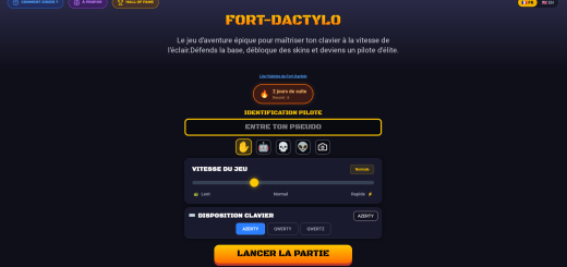 Jeu de dactylographie gratuit Fort dactylo