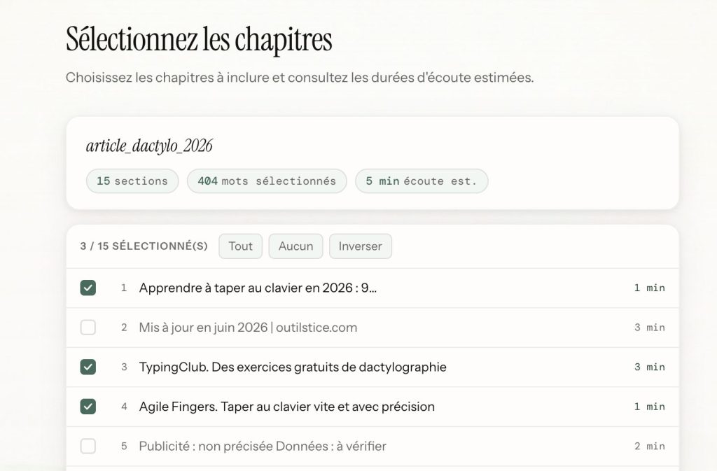 convertir un doc en audio facilement
