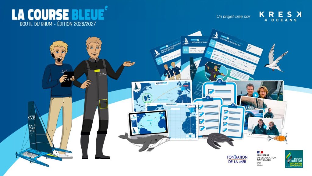 La course bleue logo