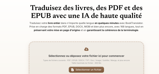 booktranslator traduire un PDF avec l'A