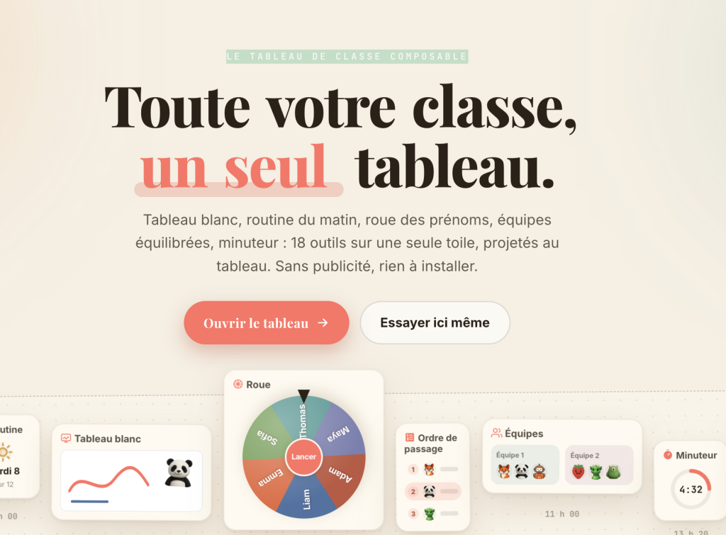 tableau de classe interactif