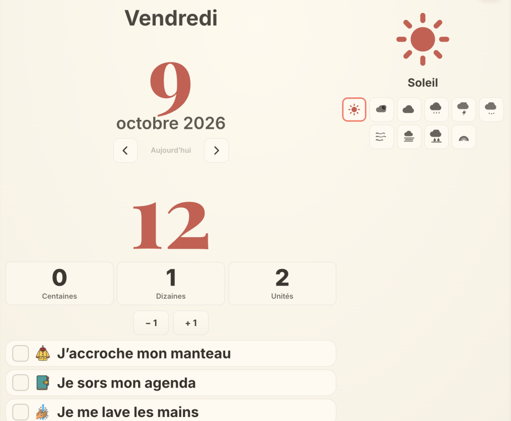 routine scolaire