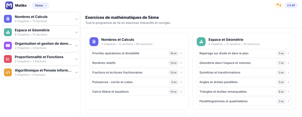 exercices de maths corrigés